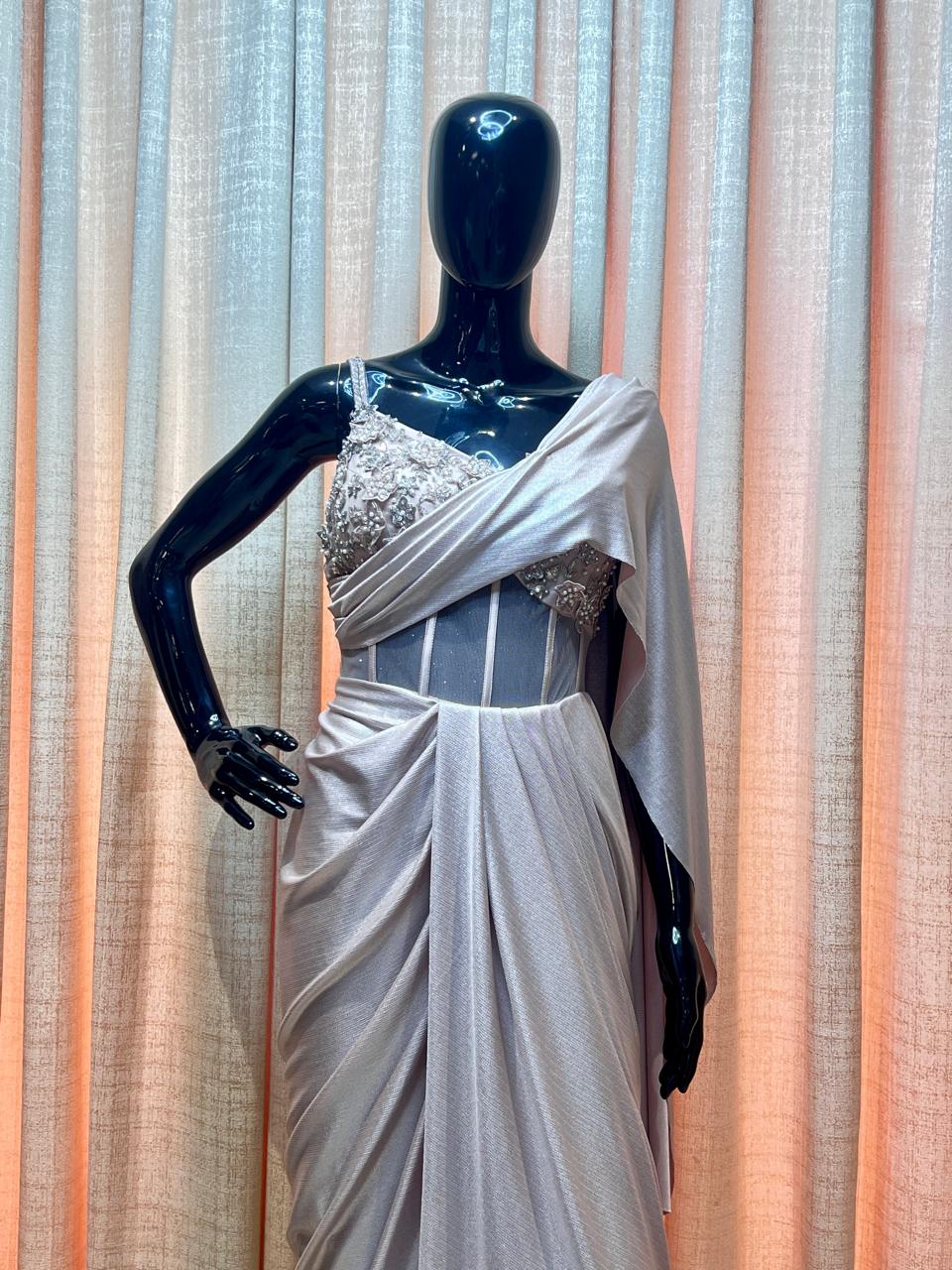Corset Blouse Drape Saree - Drape Sarees